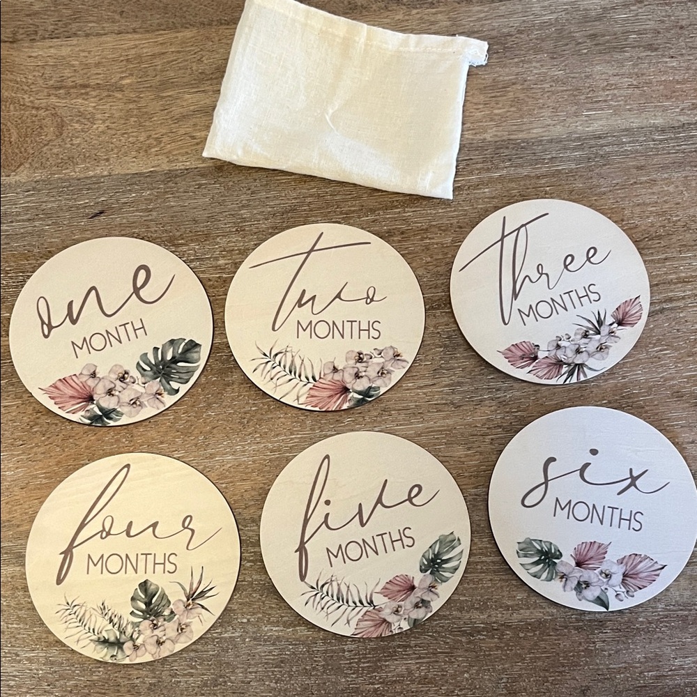 Etsy Floral Baby Milestone Discs